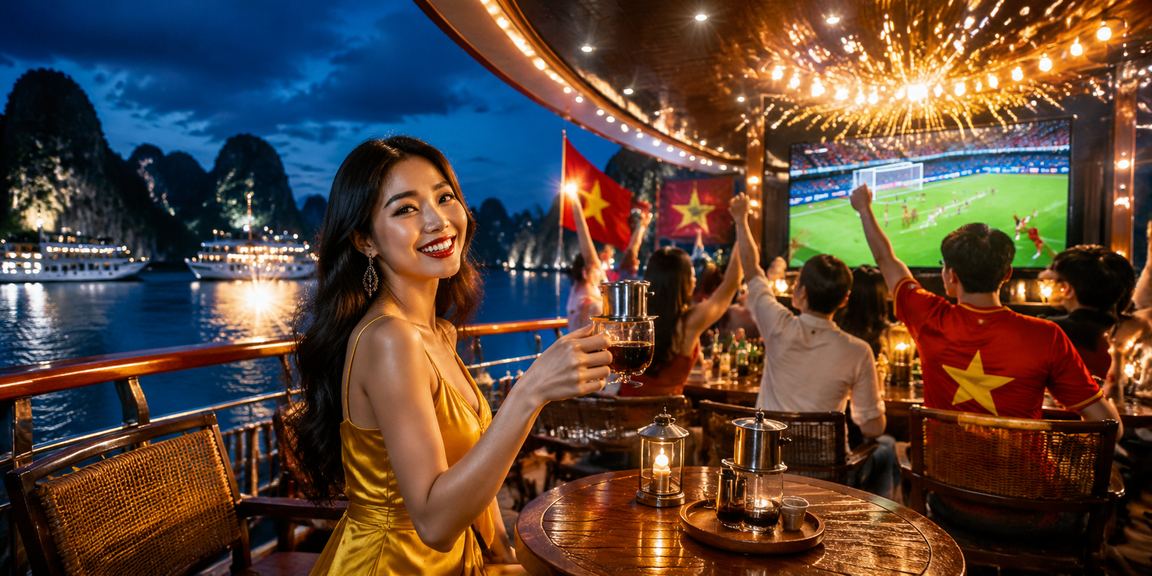 Cá cược bóng đá trực tuyến tại Việt Nam với khung cảnh vịnh Hạ Long