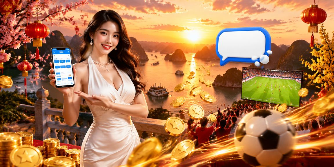 Người dùng tại Hạ Long sử dụng điện thoại kích hoạt voucher casino dịp Tết